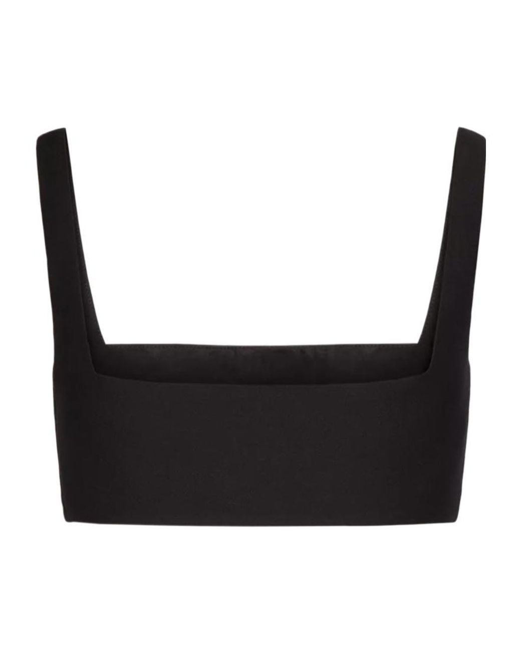 Valentino Black Square-Neck Top