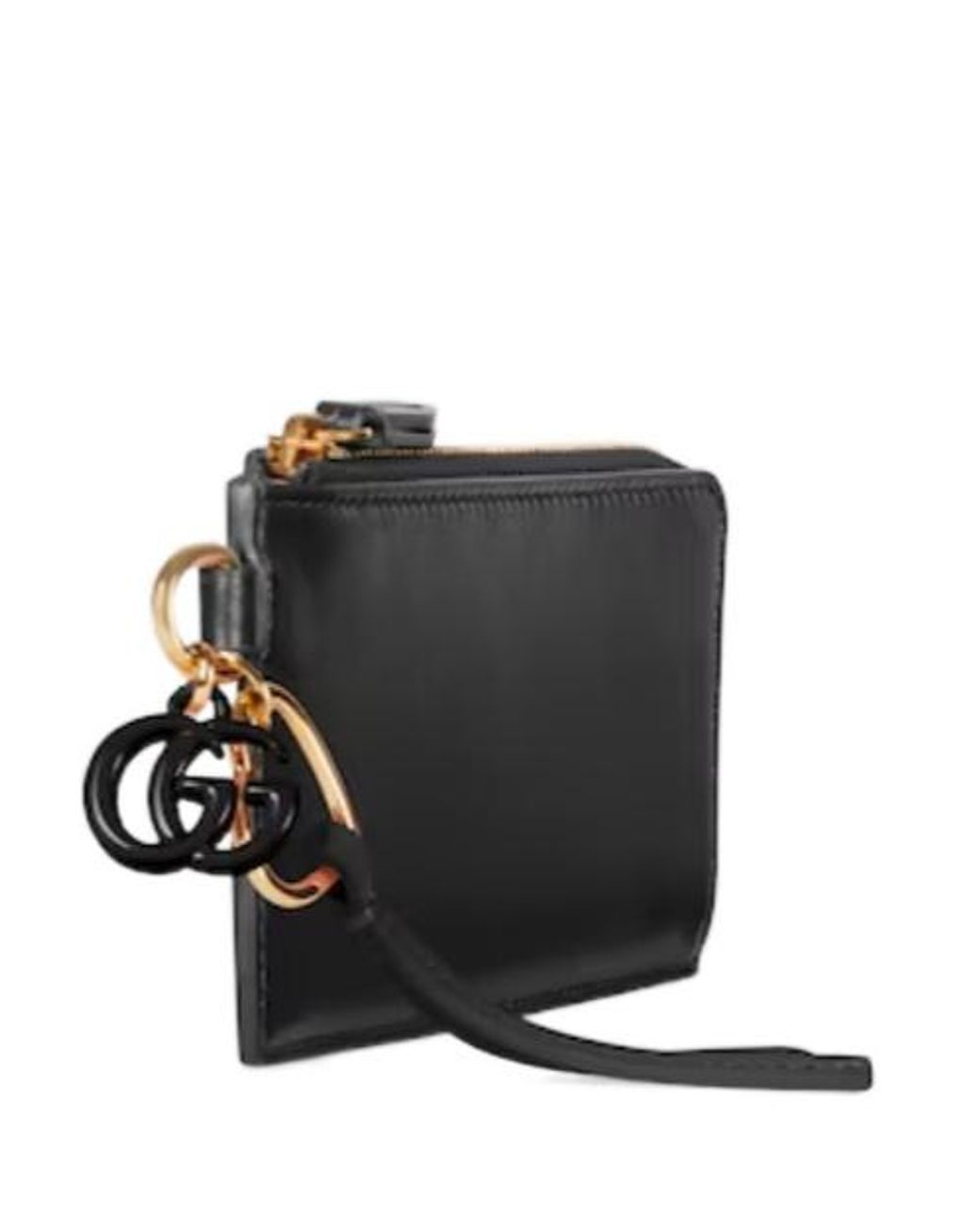 Gucci Black Double G Charm Card Case