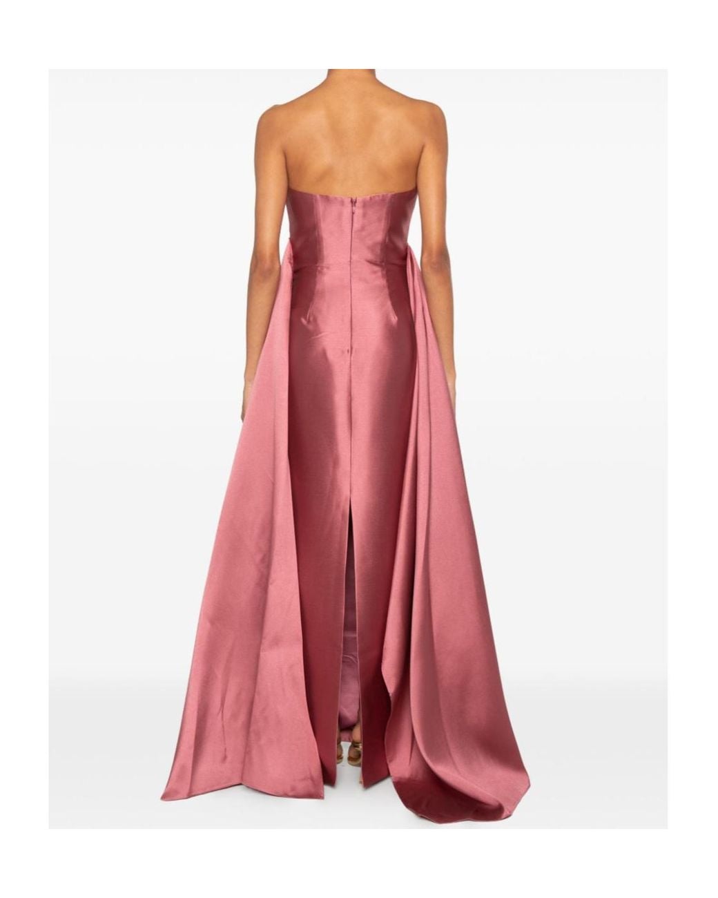 Solace London Pink Strapless Dress