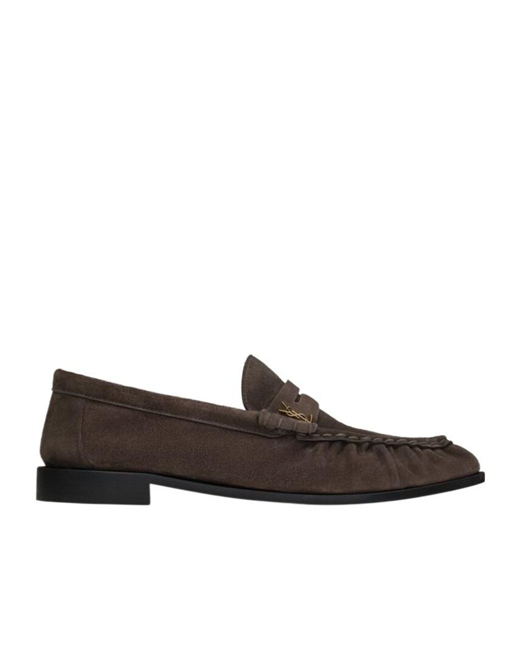 Saint Laurent Brown Le Loafer Penny Slippers for men