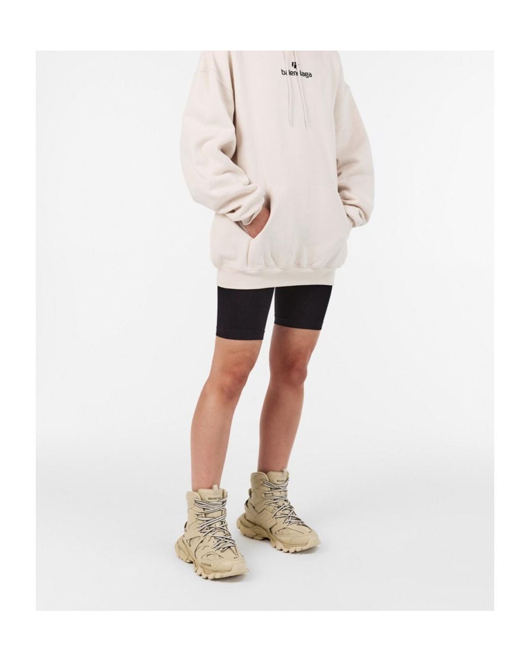 Balenciaga Natural Round-Toe Sneakers