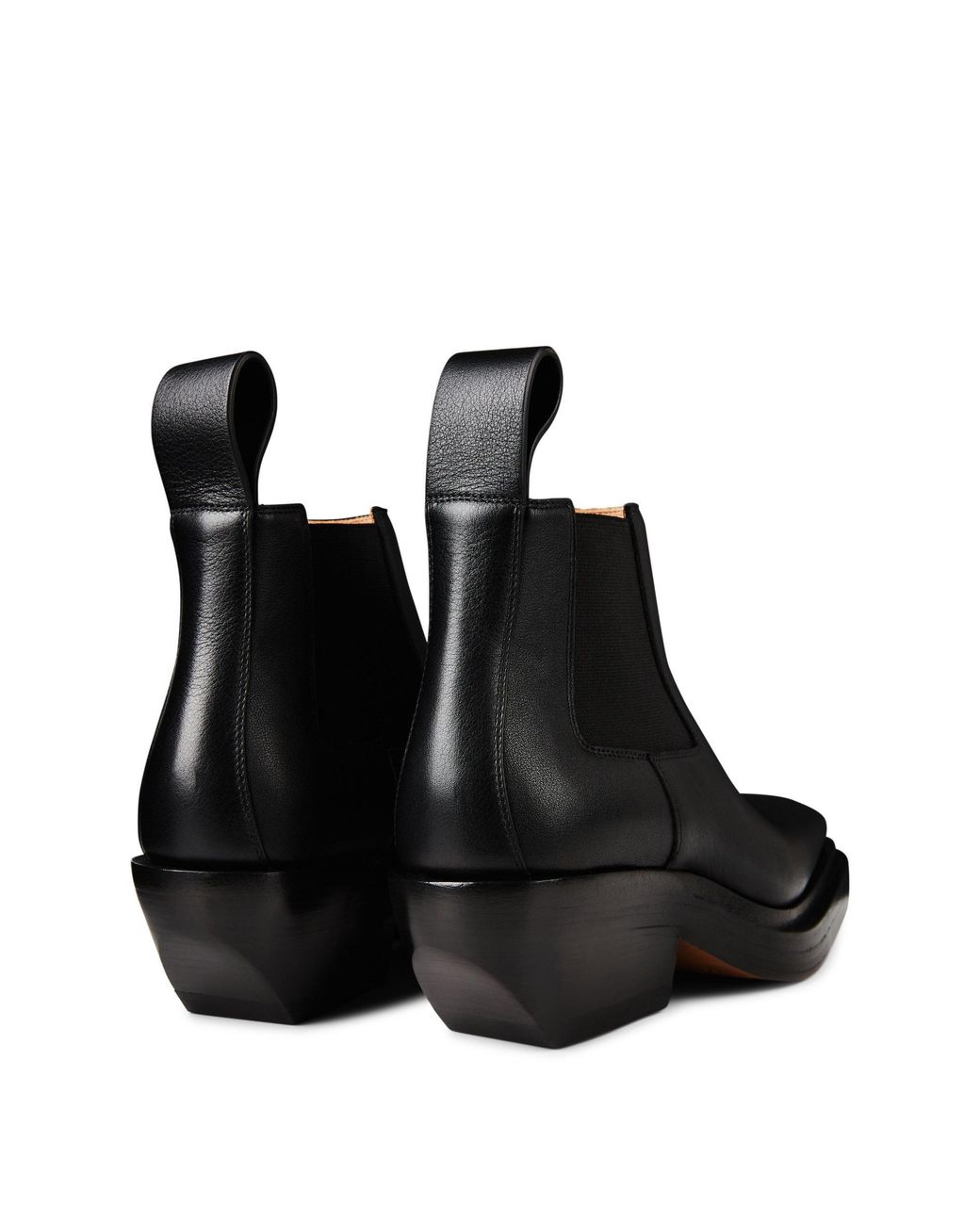 Bottega Veneta Black Solid Color Chelsea Boots