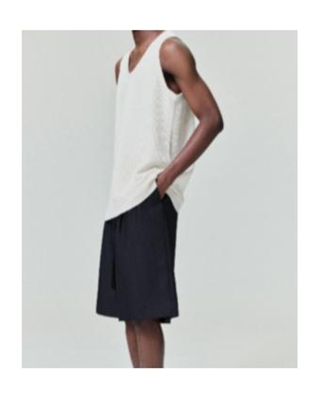 Fear Of God White Mesh Knitted Tank Top for men