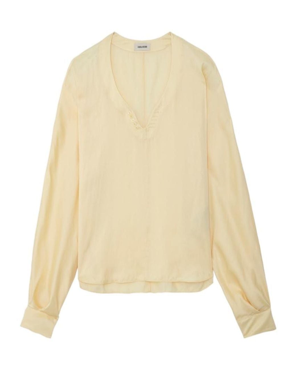 Zadig & Voltaire Natural Tonastir Satin-Finish Blouse