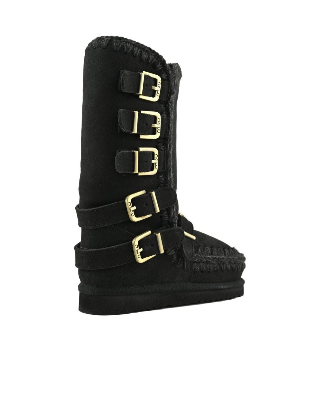 Mou Black Eskimo 40 Buckle Straps Boots