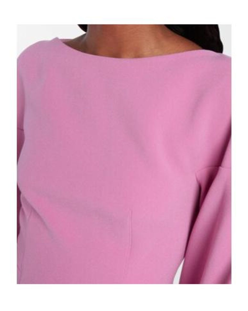 Roksanda Pink Garance Balloon-Sleeve Crepe Gown