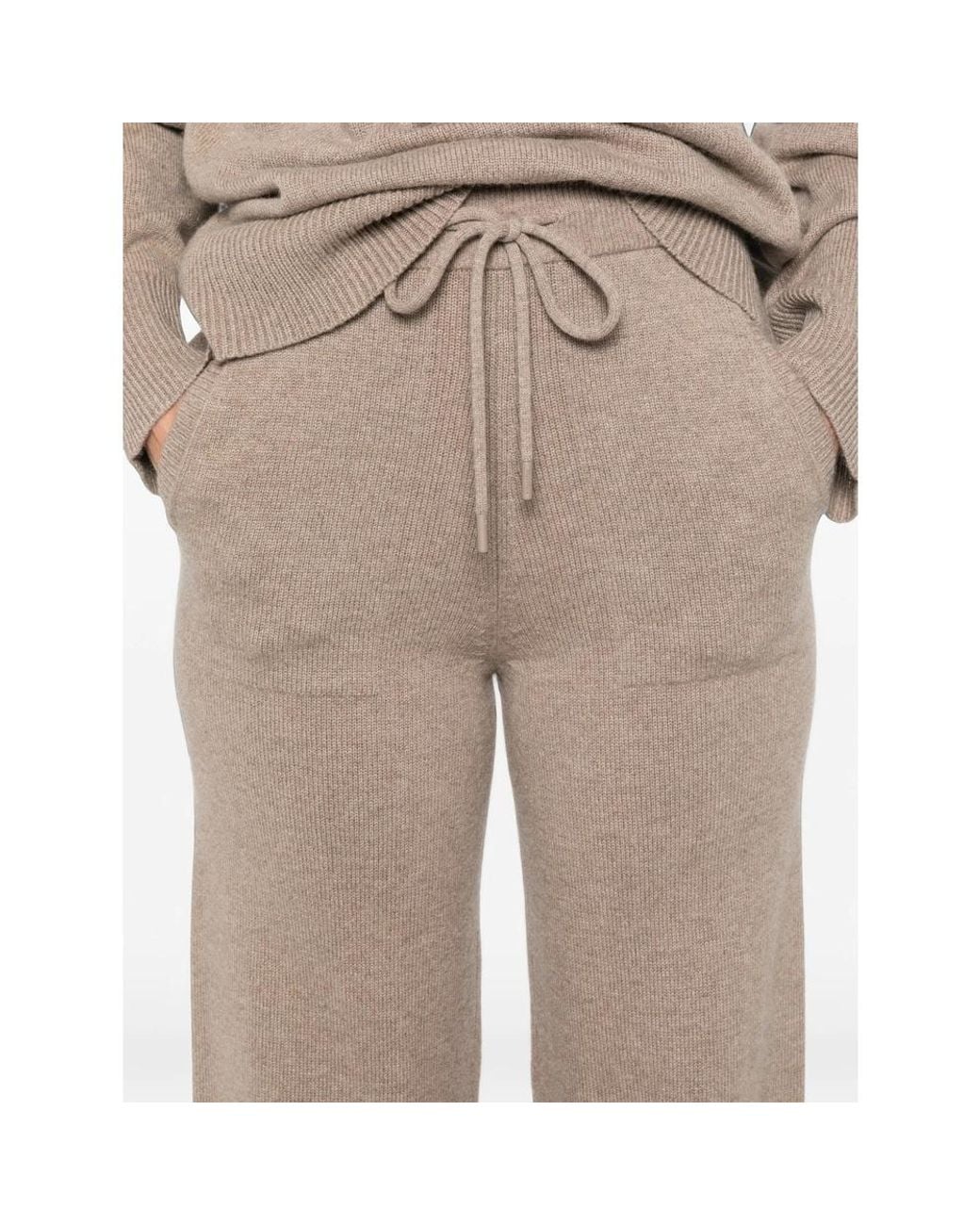 Max Mara Natural Drawstring Casual Pants