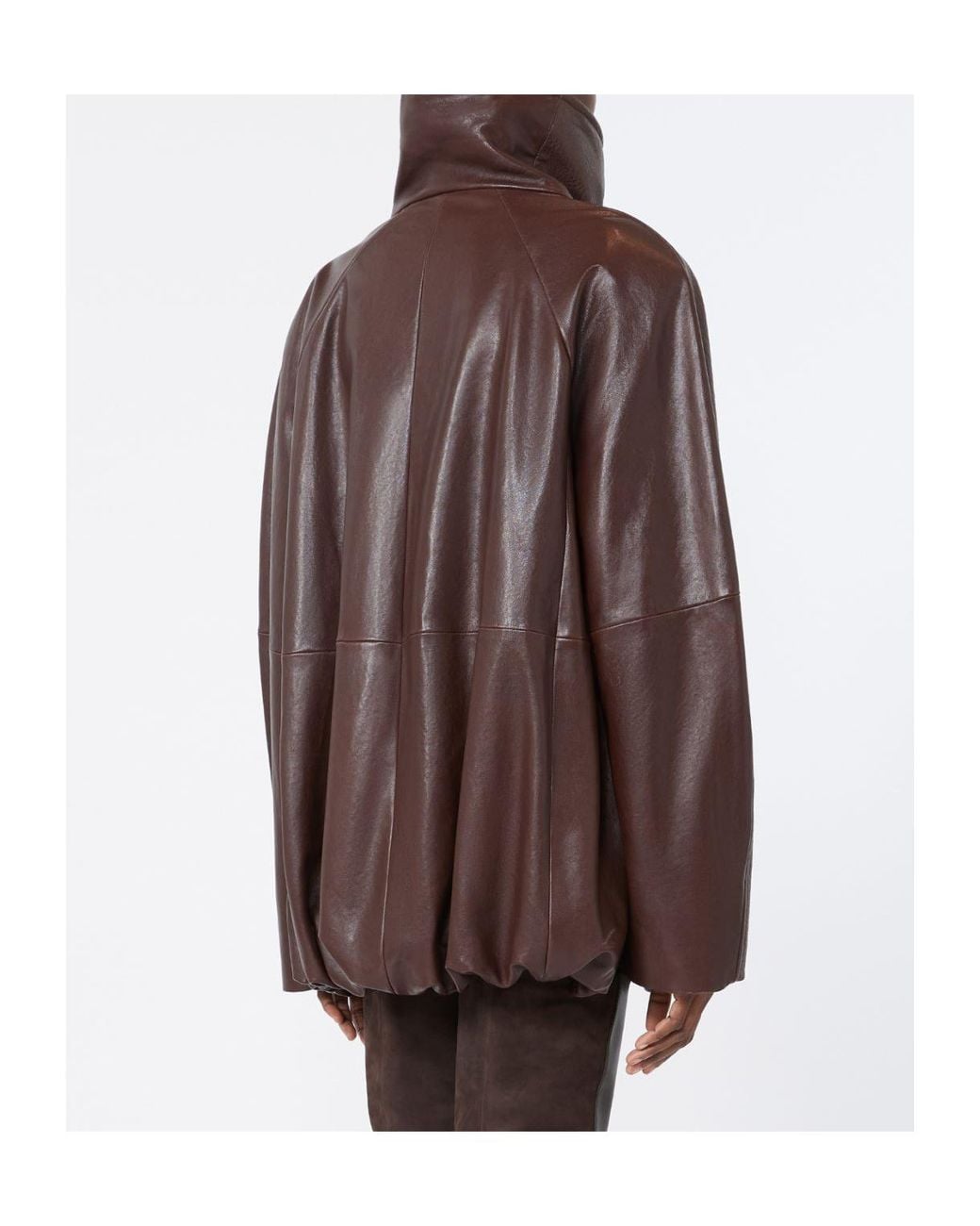 Sportmax Brown Spsalaggio Belted High Neck Jacket