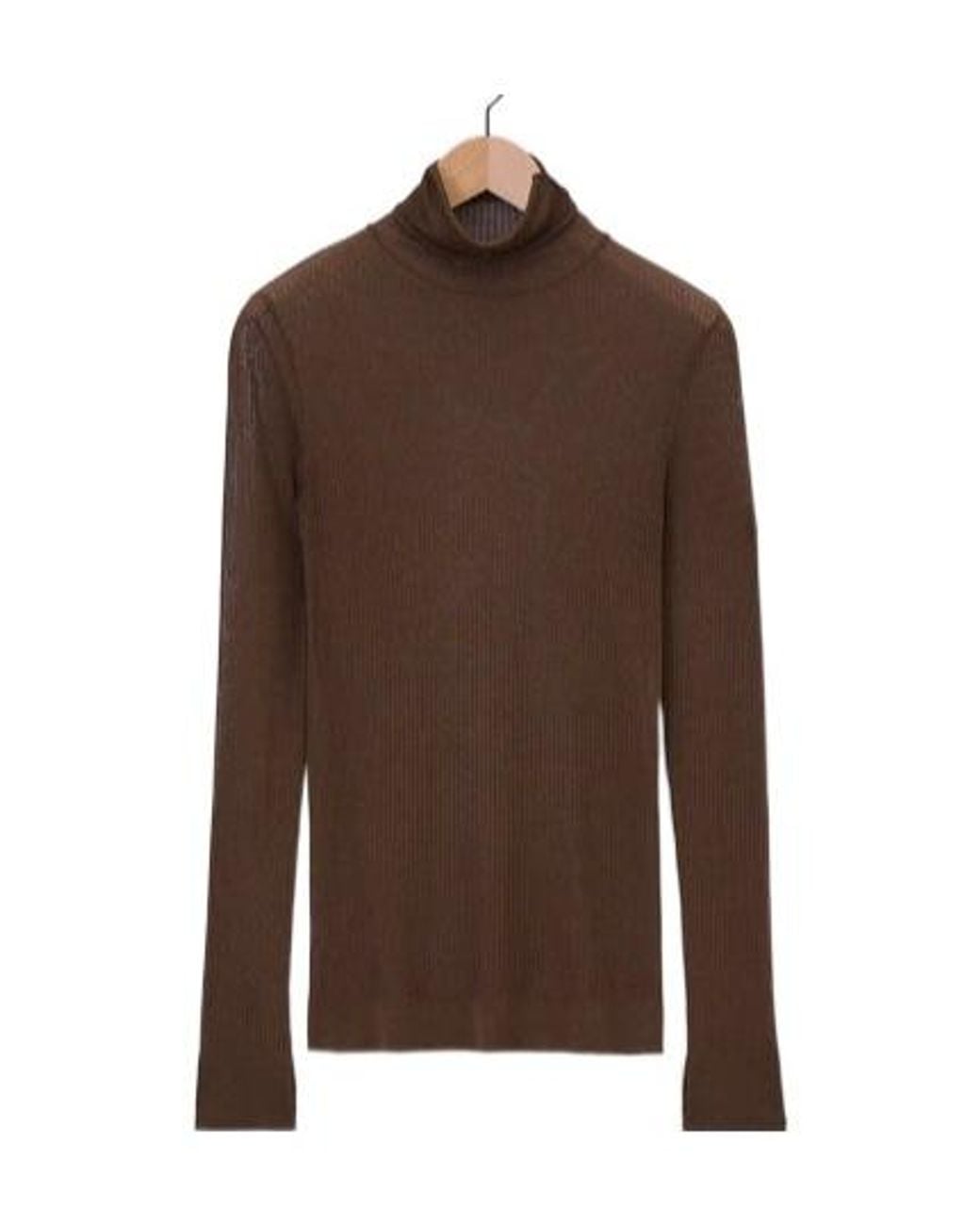 Lemaire Brown Seamless High Neck Top