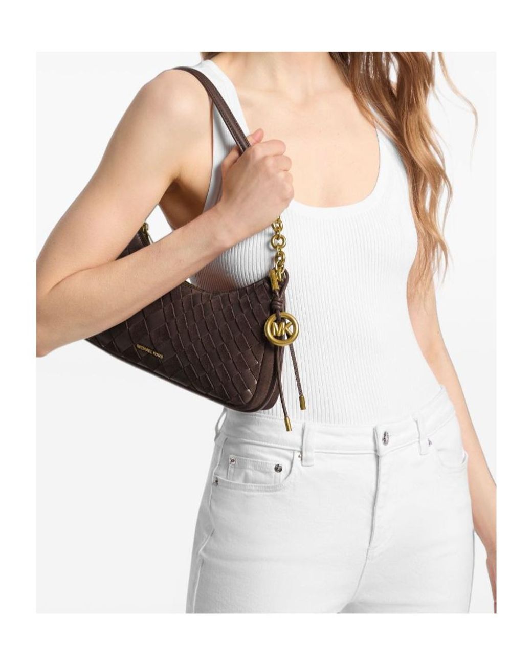 Michael Kors Brown Michael Loden Shoulder Bag