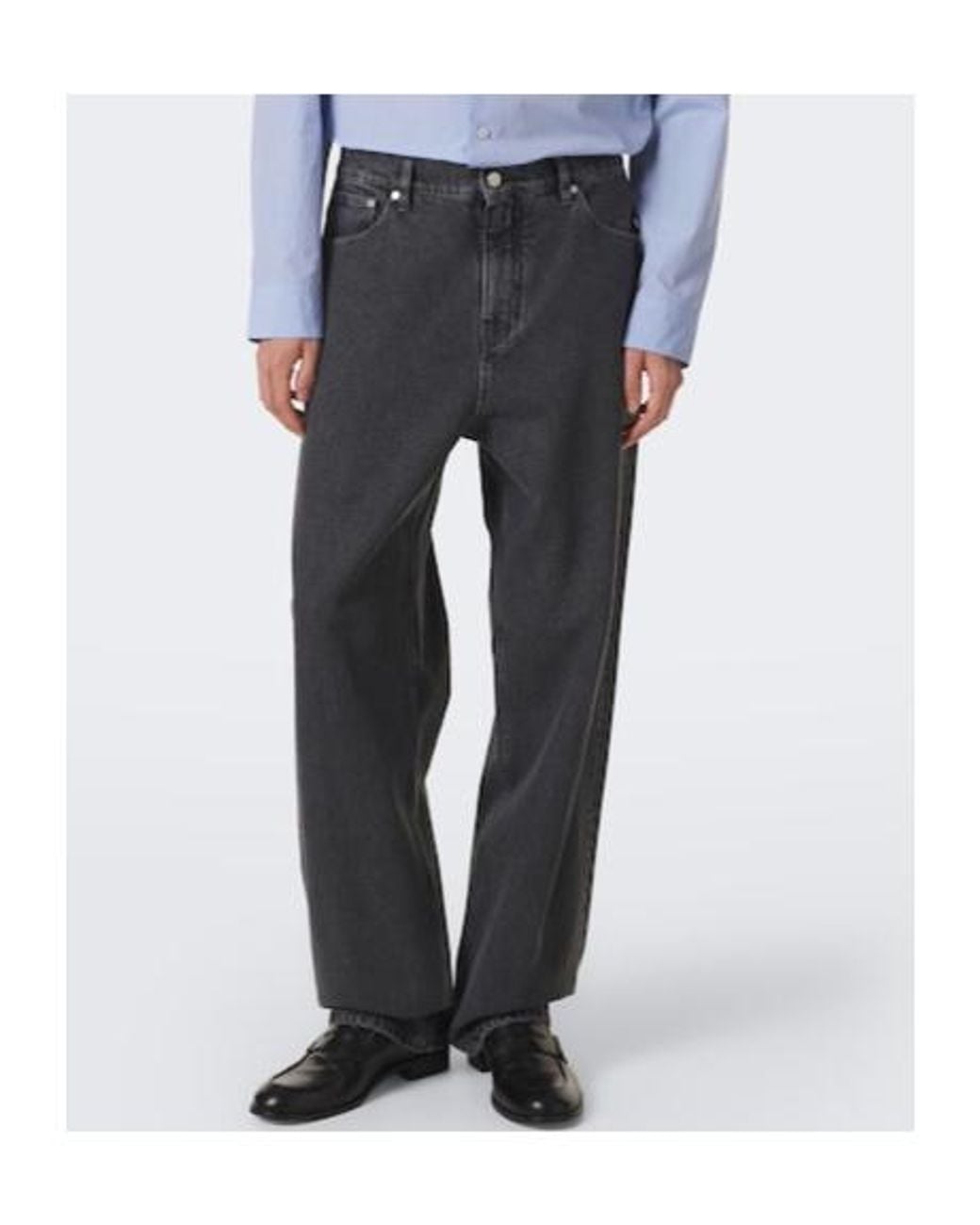 Jil Sander Gray Mid-Rise Wide-Leg Jeans for men