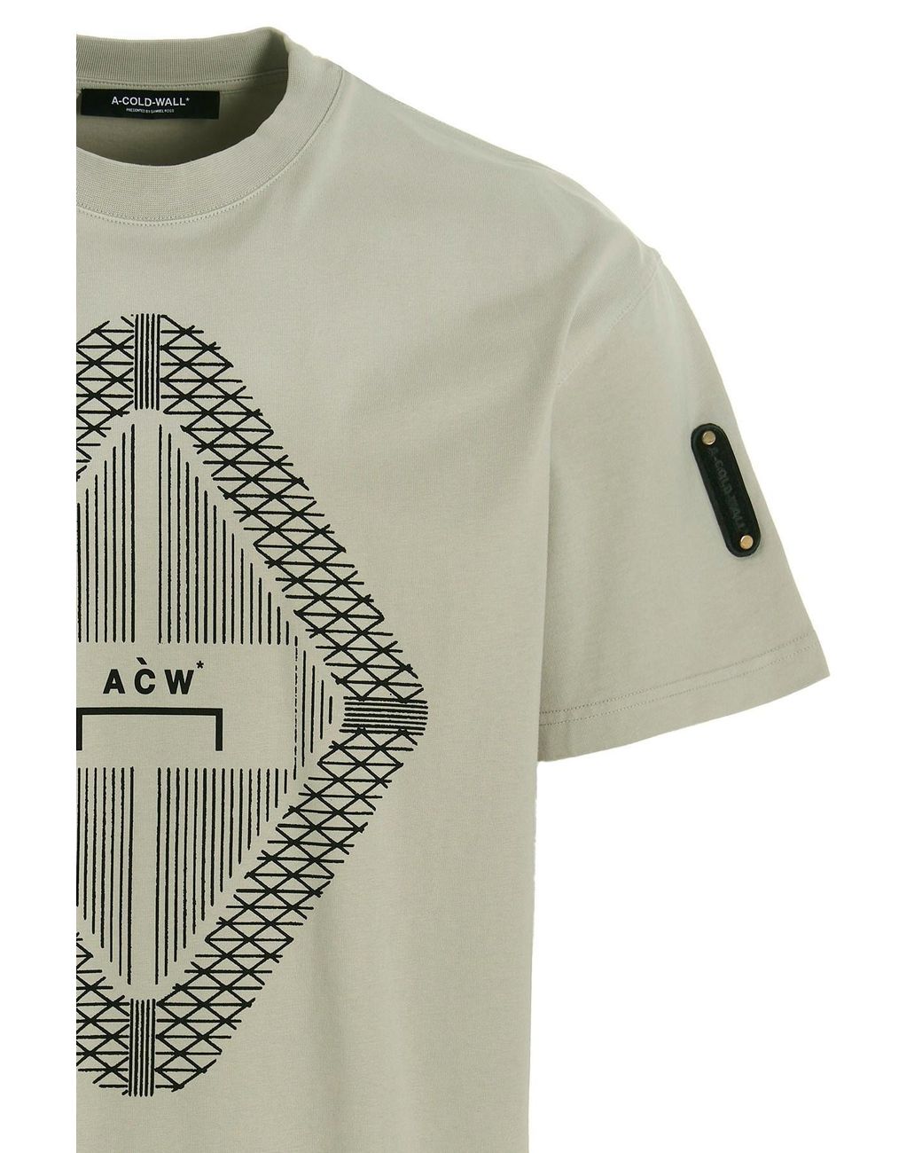 A_COLD_WALL* Green A-Cold-Wall* Gradient Logo Printed Crewneck T-Shirt for men