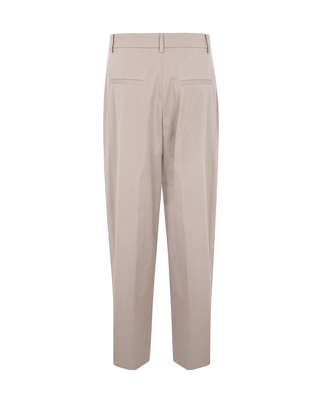 N°21 Gray Pleated Wide-Leg Trousers