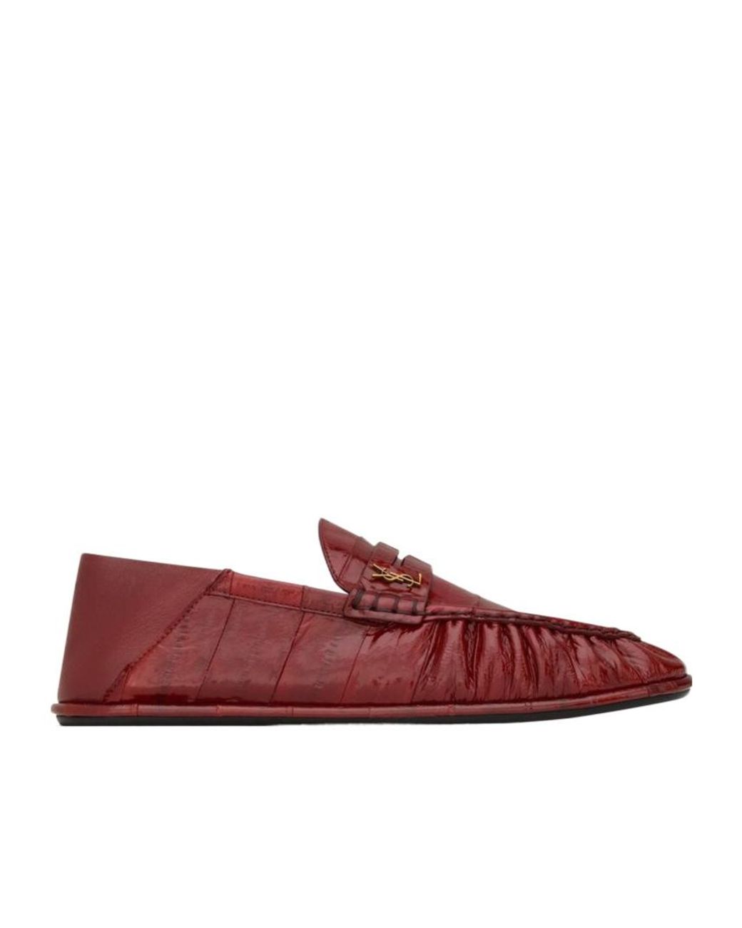 Saint Laurent Red Le Loafer Penny Slippers