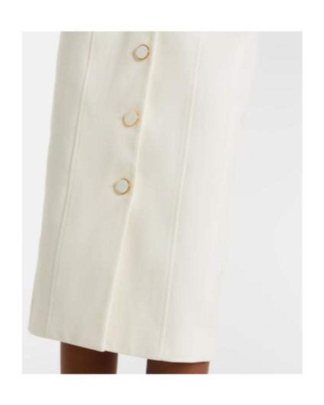 Veronica Beard White Liana Cotton Midi Dress