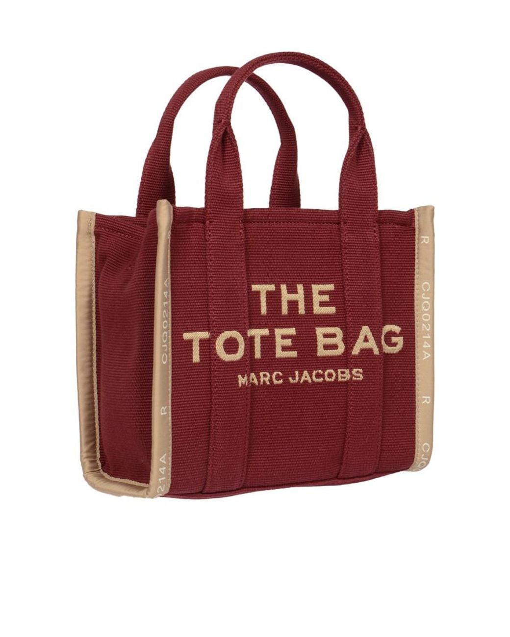 Marc Jacobs Red The Jacquard Logo Detailed Tote Bag