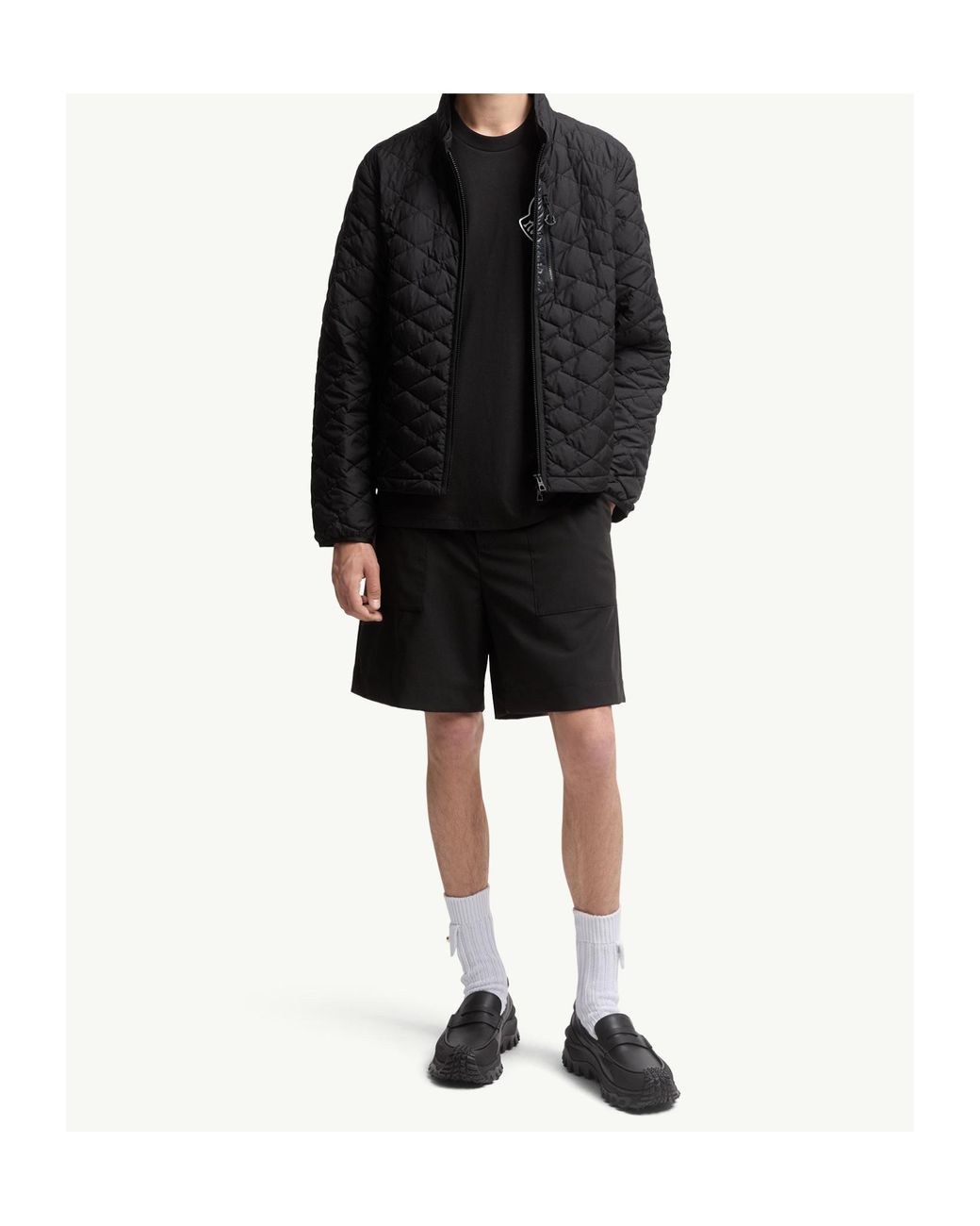 Moncler Black Logo Printed Crewneck T-Shirt for men