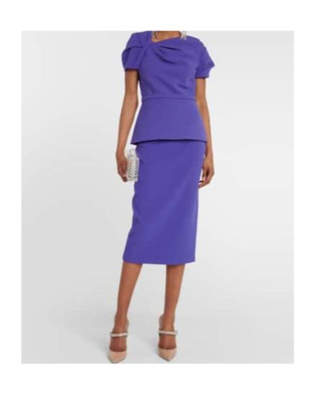 Safiyaa Blue Cassiopeia Crêpe Top