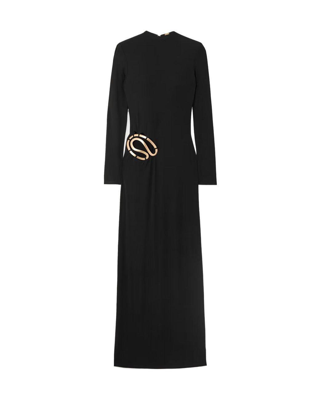 Cult Gaia Black Jacenta Embellished Cutout Jersey Gown