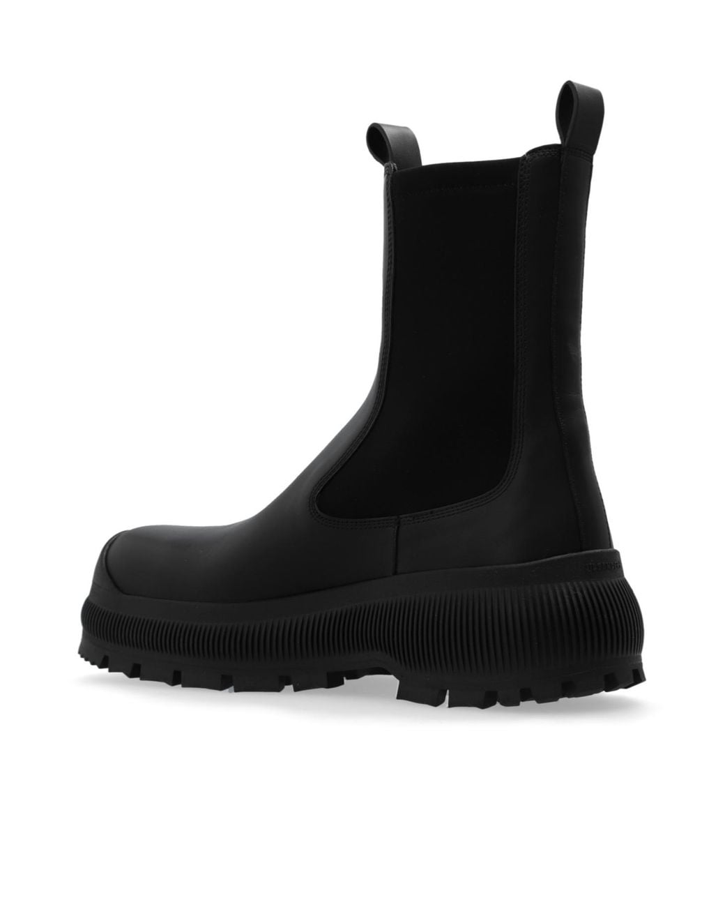 Jil Sander Black Round-Toe Chelsea Boots for men