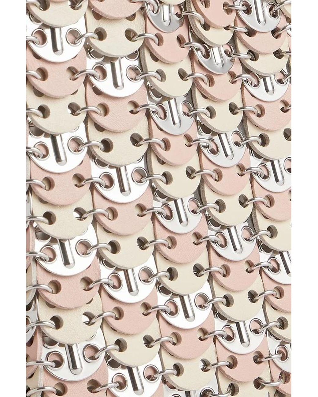 Rabanne White Tricolor Nano Shoulder Bag