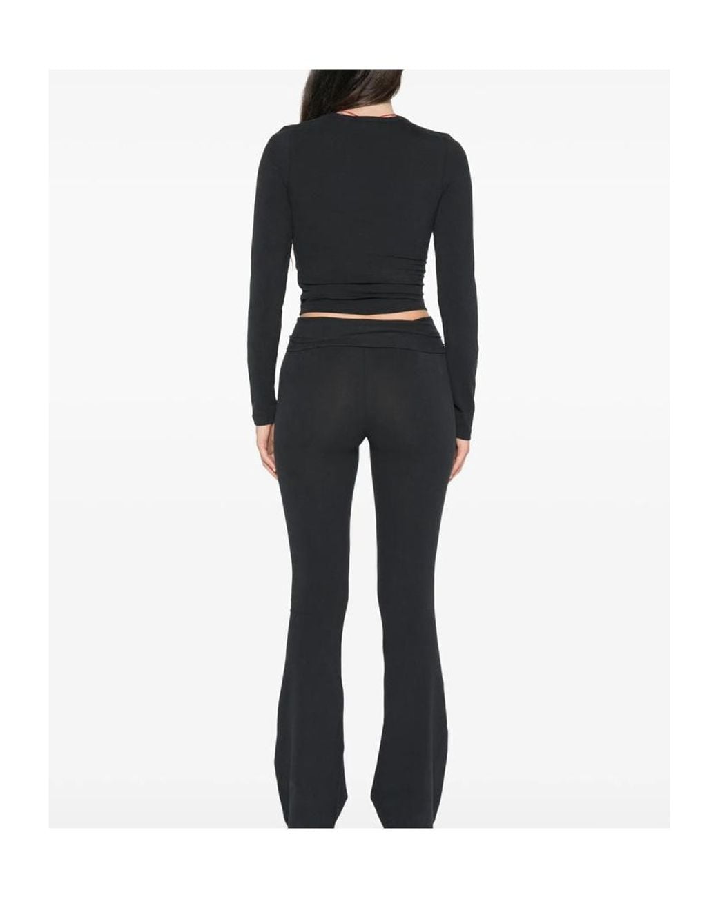 Sporty & Rich Black Long-Sleeve Knit Top