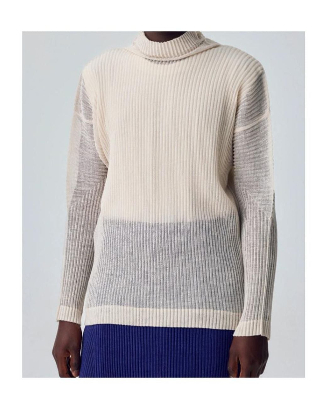 Homme Plissé Issey Miyake White Pleated Blouse for men