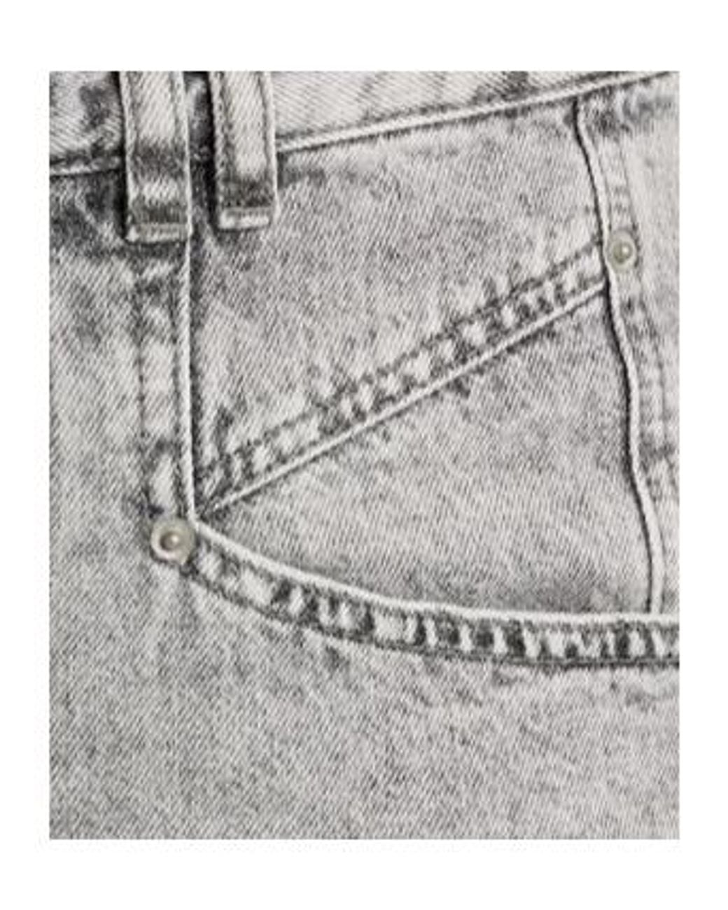 Isabel Marant Gray High-Waisted Straight-Leg Jeans