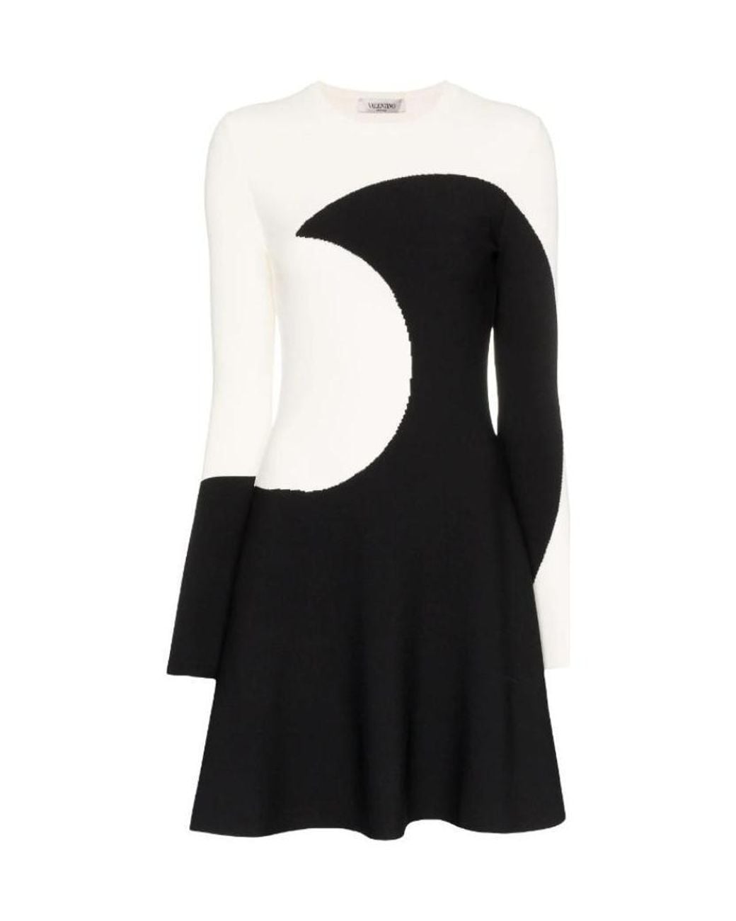 Valentino Black Trumpet-Shaped Dress