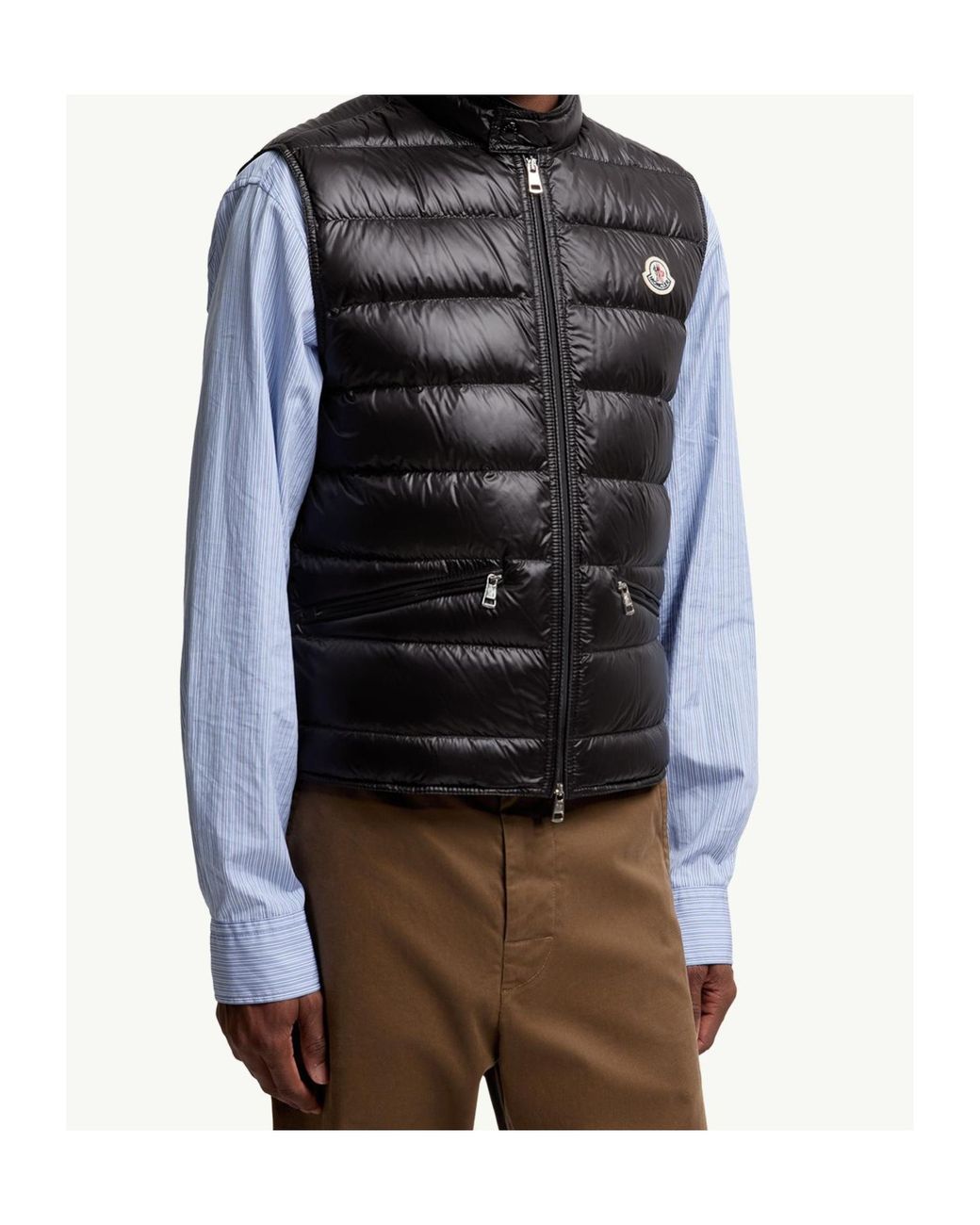 Moncler Black Vests for men