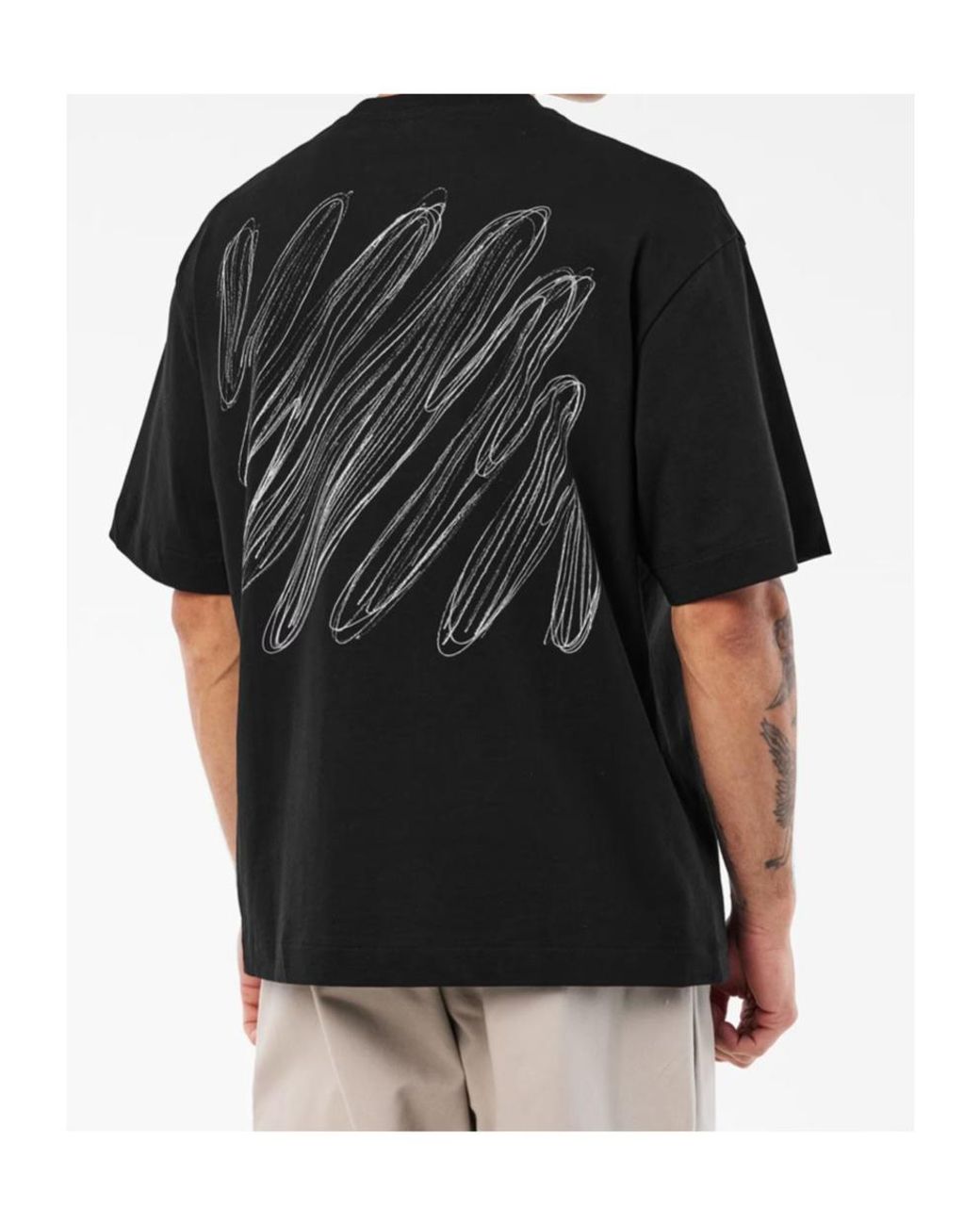 Off-White c/o Virgil Abloh Black Logo Crew Neck T-Shirt for men
