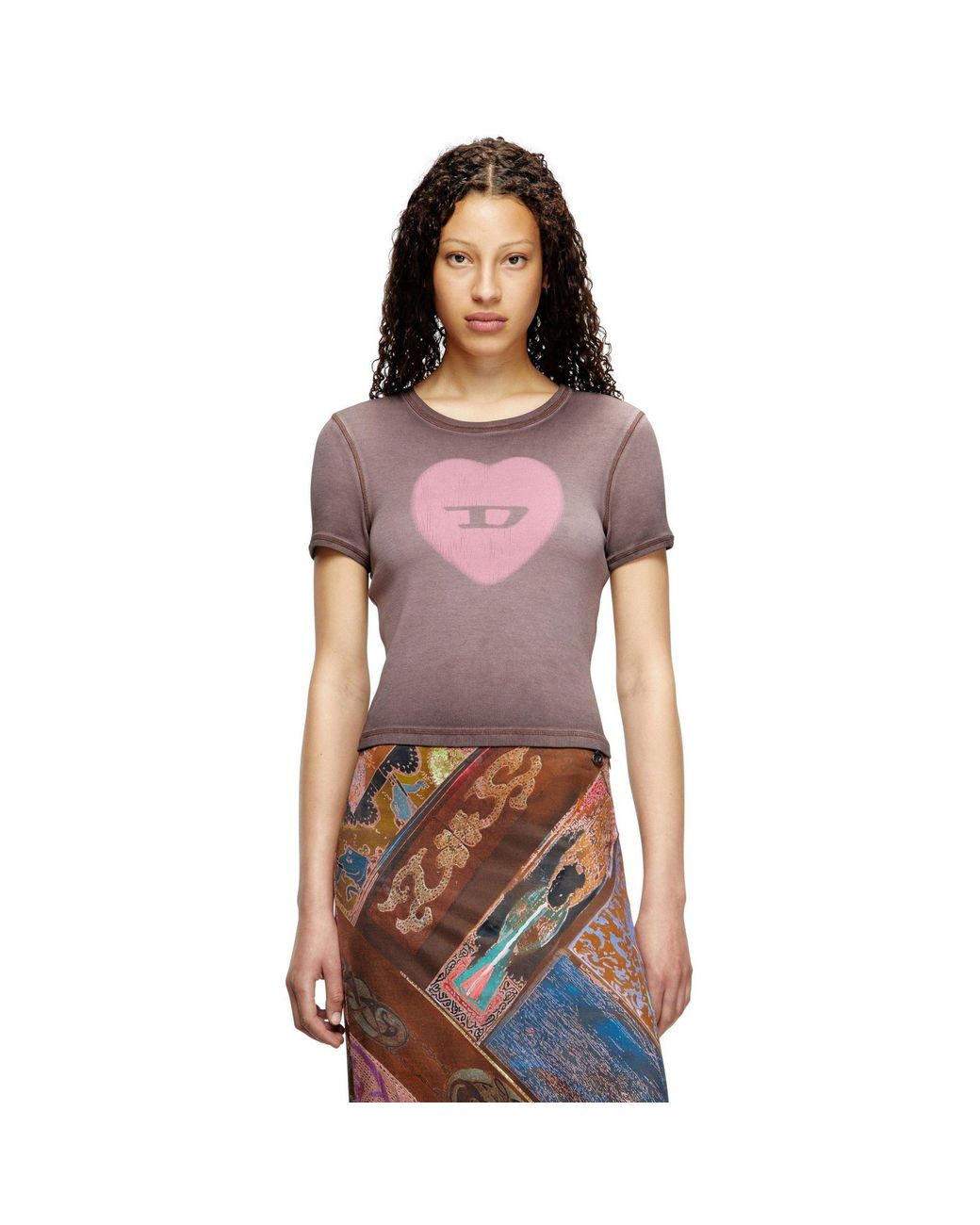 DIESEL Purple Fashion Short Sleeve T-Shirt