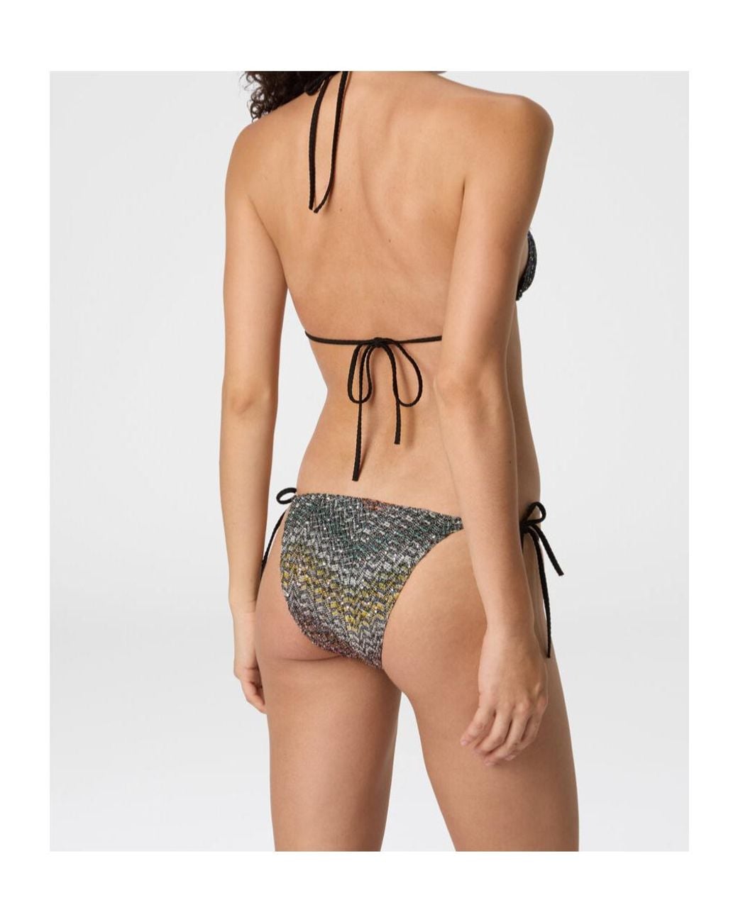 Missoni Multicolor Sequined Triangle Bikini