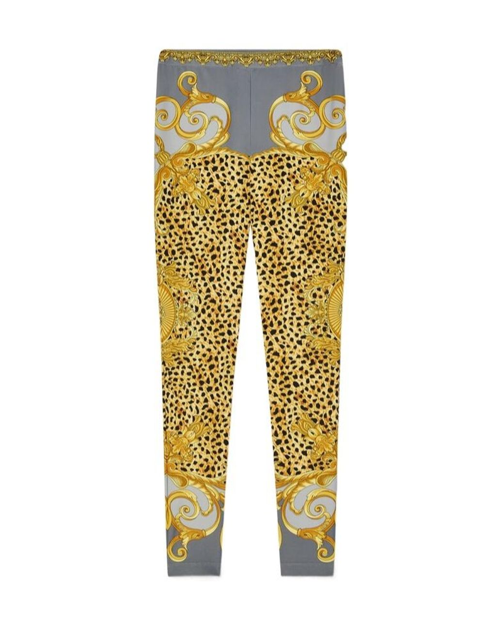 Versace Yellow Baroque-Print Leggings