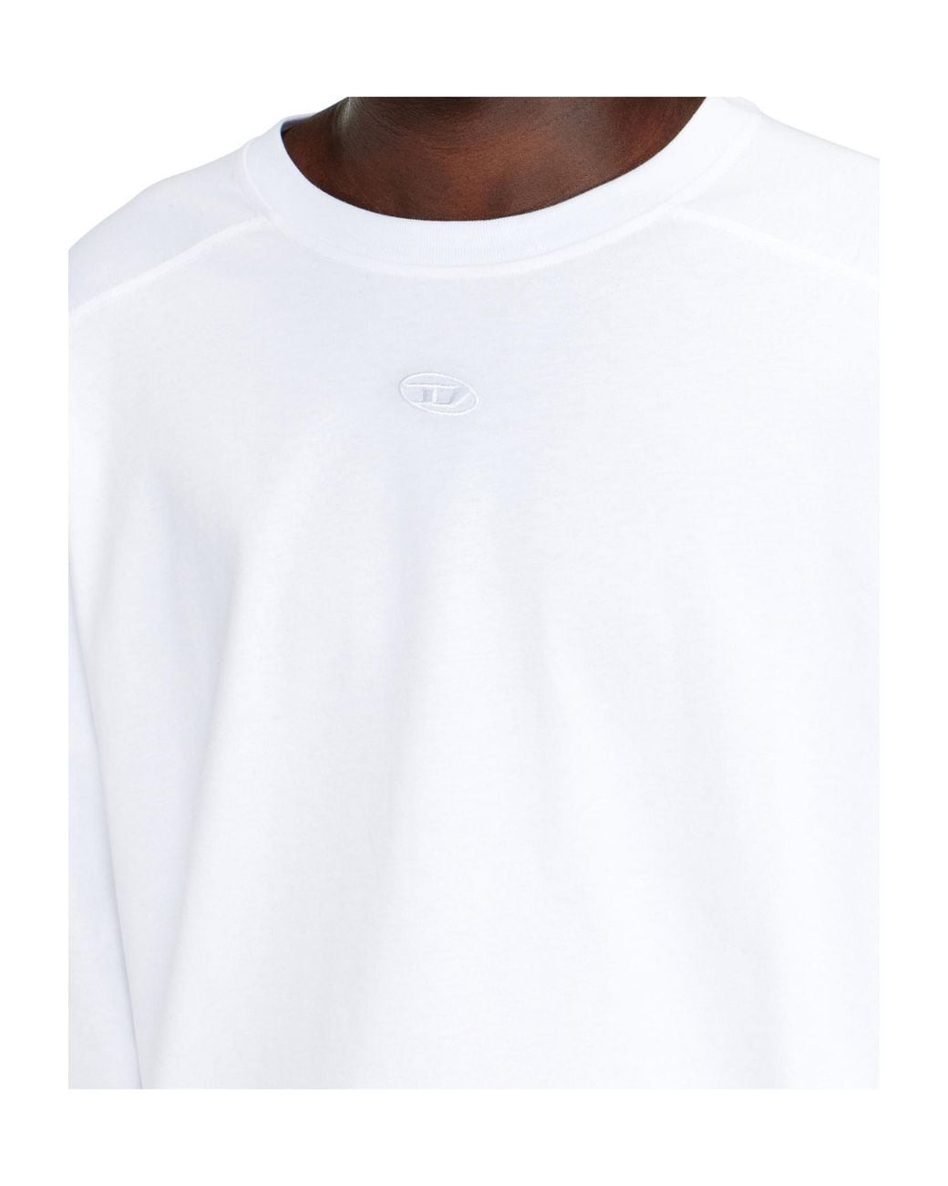 DIESEL White T-Kristian Raglan Long-Sleeve T-Shirt for men