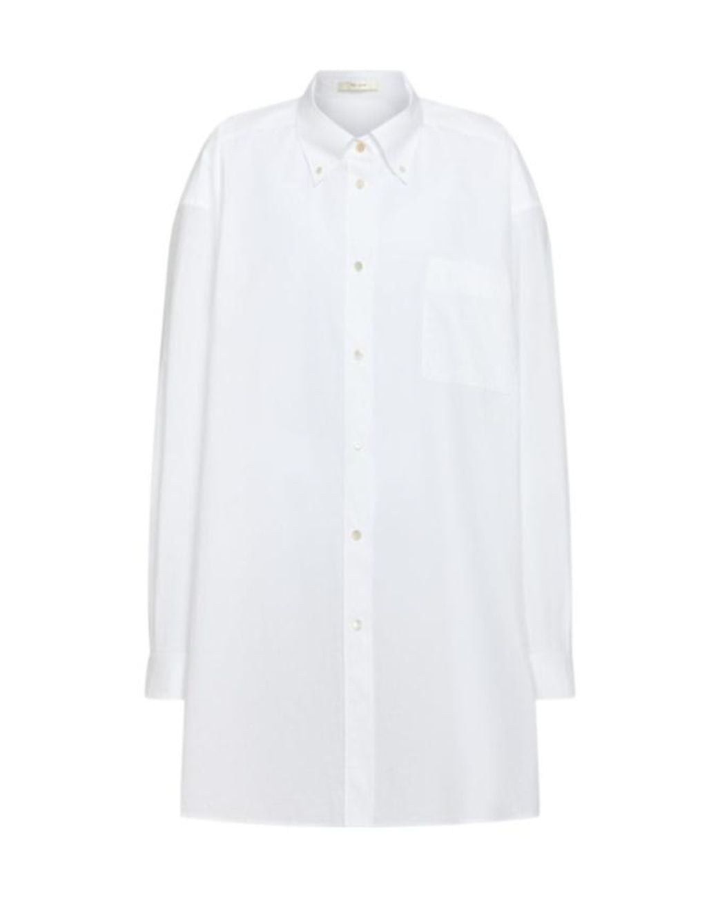 The Row White Victoria Oversize Cotton Poplin Shirt