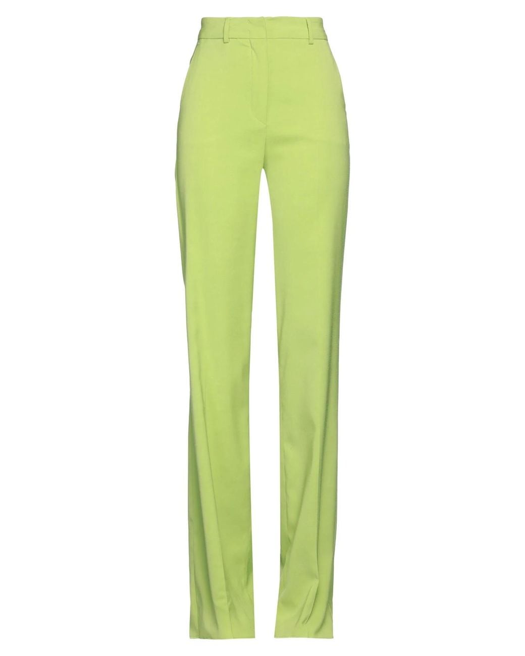 Sportmax Green High-Waisted Wide-Leg Pants