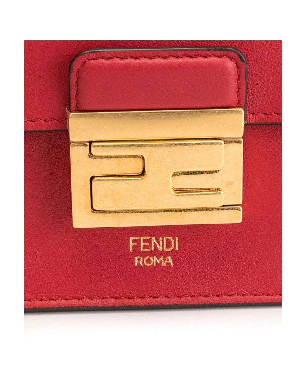 Fendi Red Small Kan U Shoulder Bag