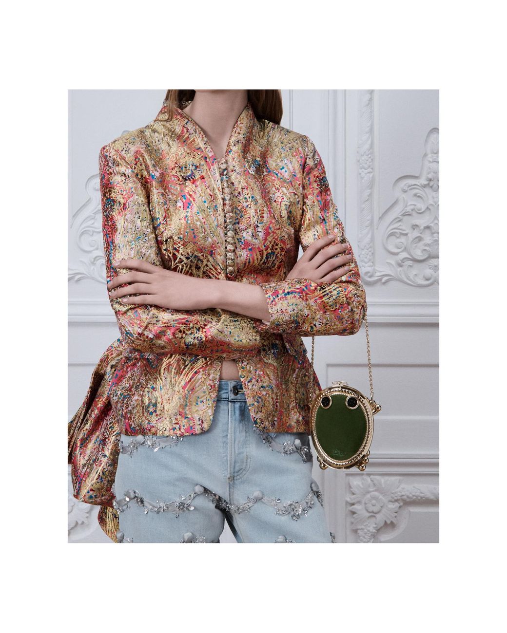 Dior Green Frog Minaudière Bag