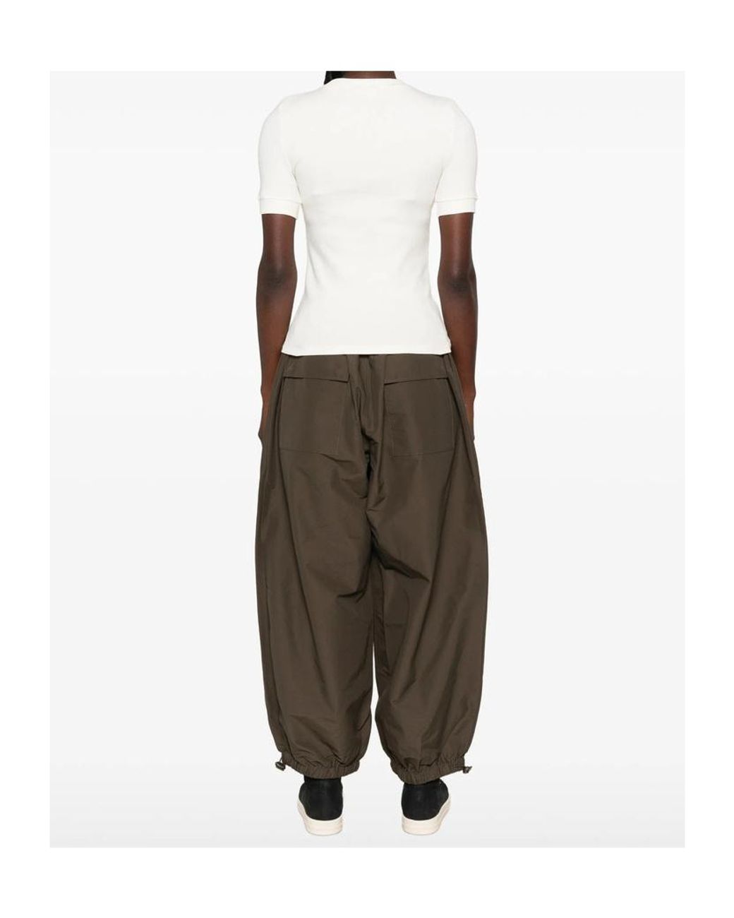 Entire studios White Lounge Ribbed-Knit Logo-Patch Shorts