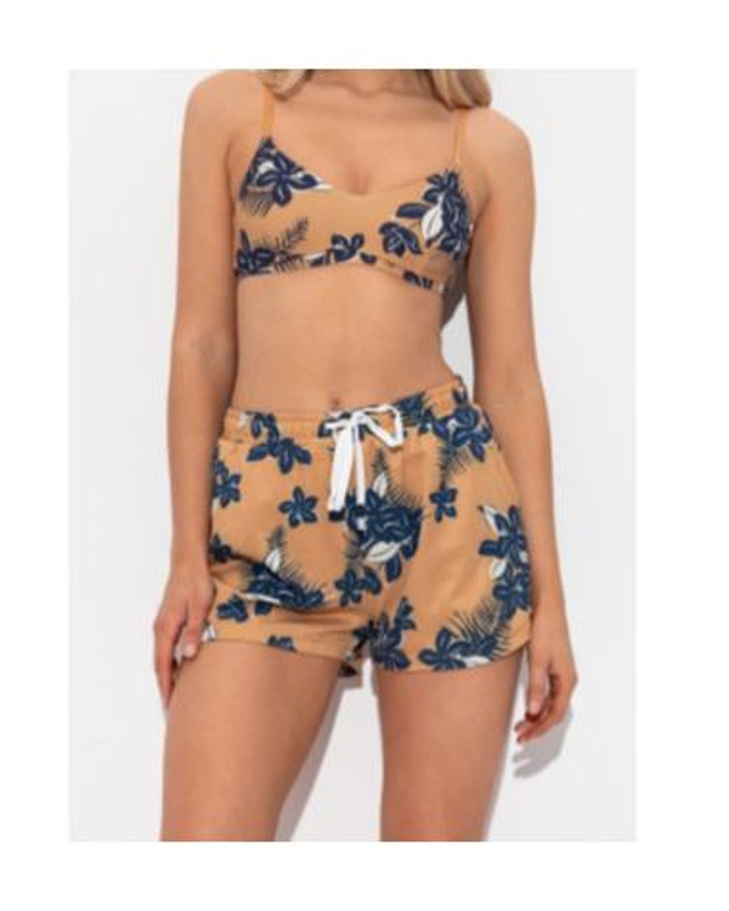 The Upside Blue Motif Sports Bra