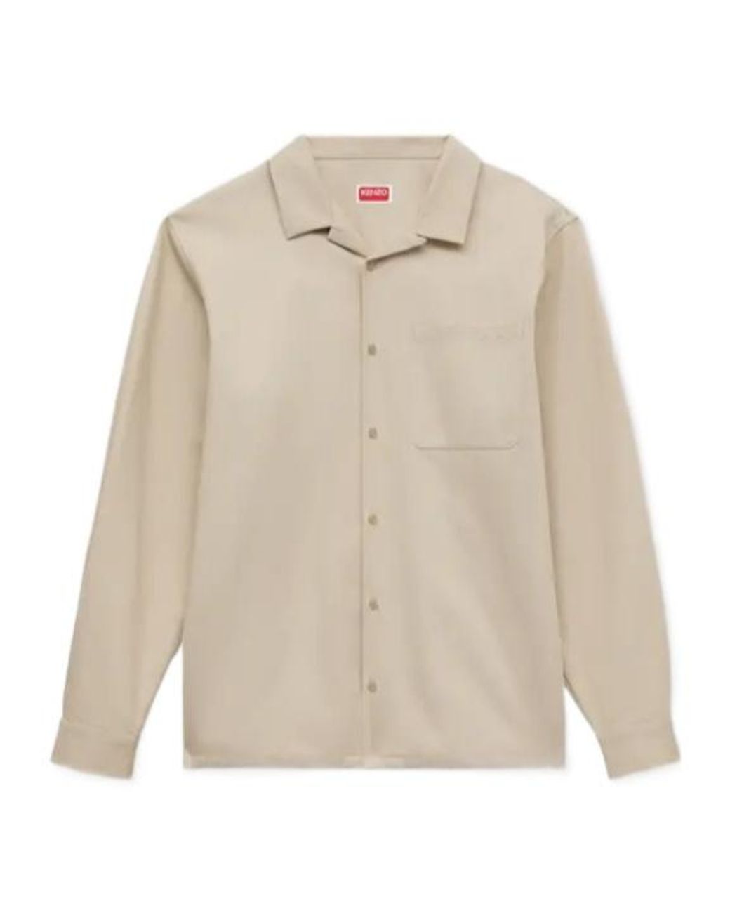 KENZO Natural Embroidered Pocket Shirt for men