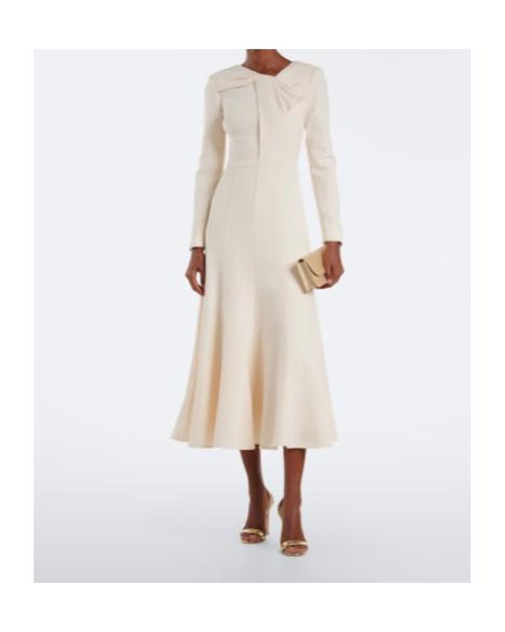 Roland Mouret White Bow-Embellished Dress