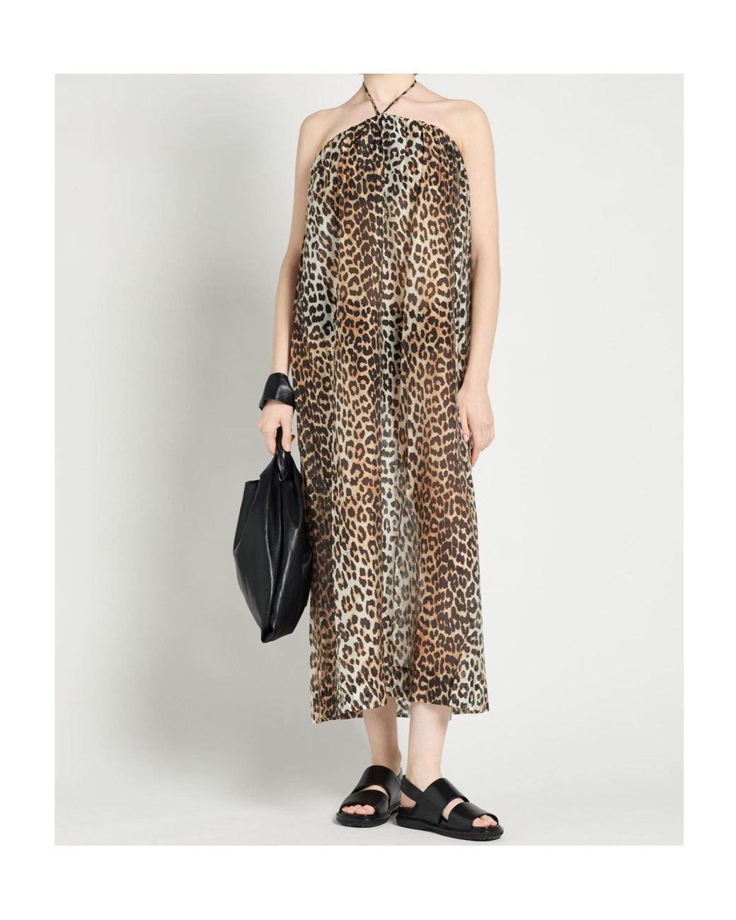 Ganni Gray Midi Dress
