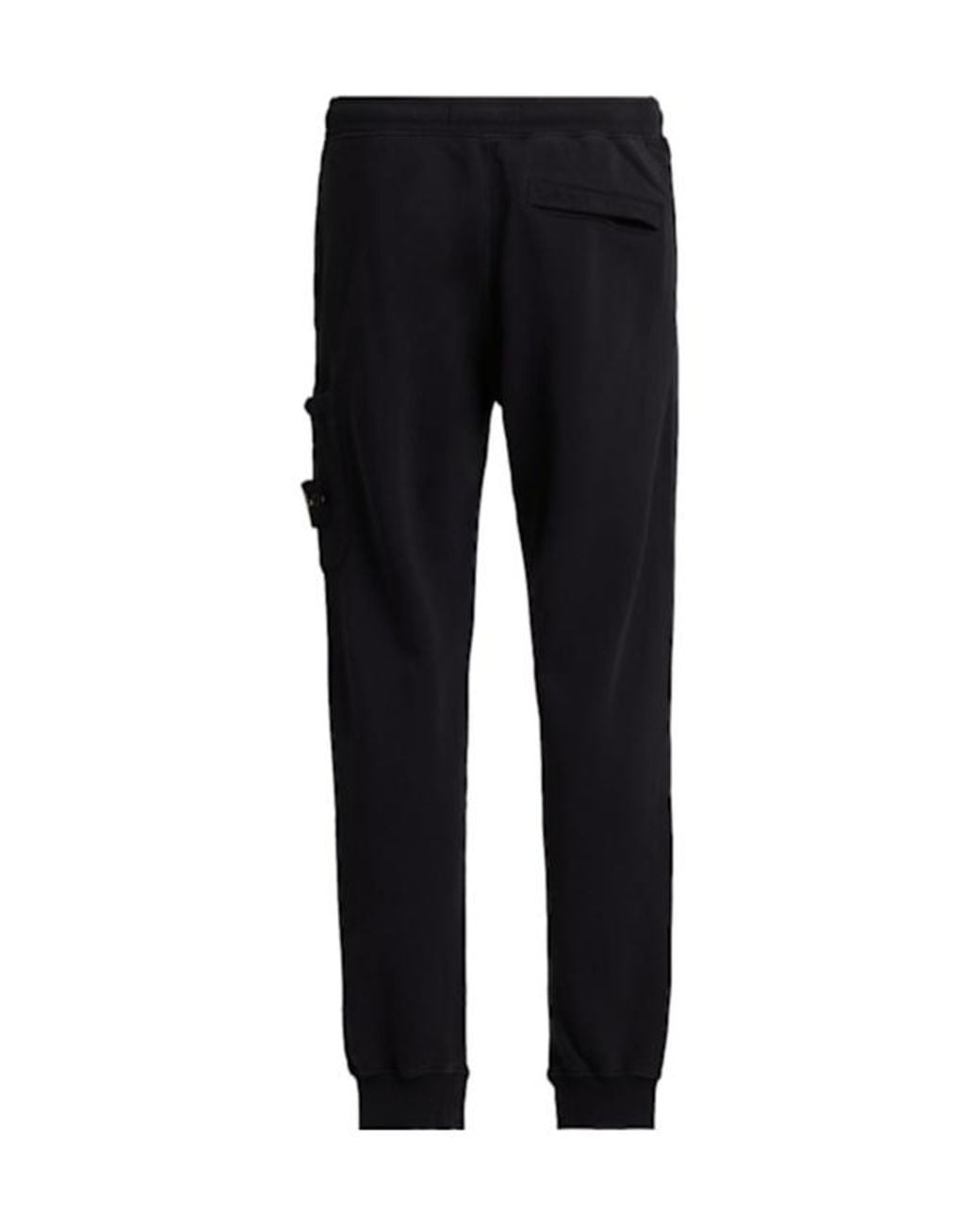 Stone Island Black Cotton Sweatpants for men