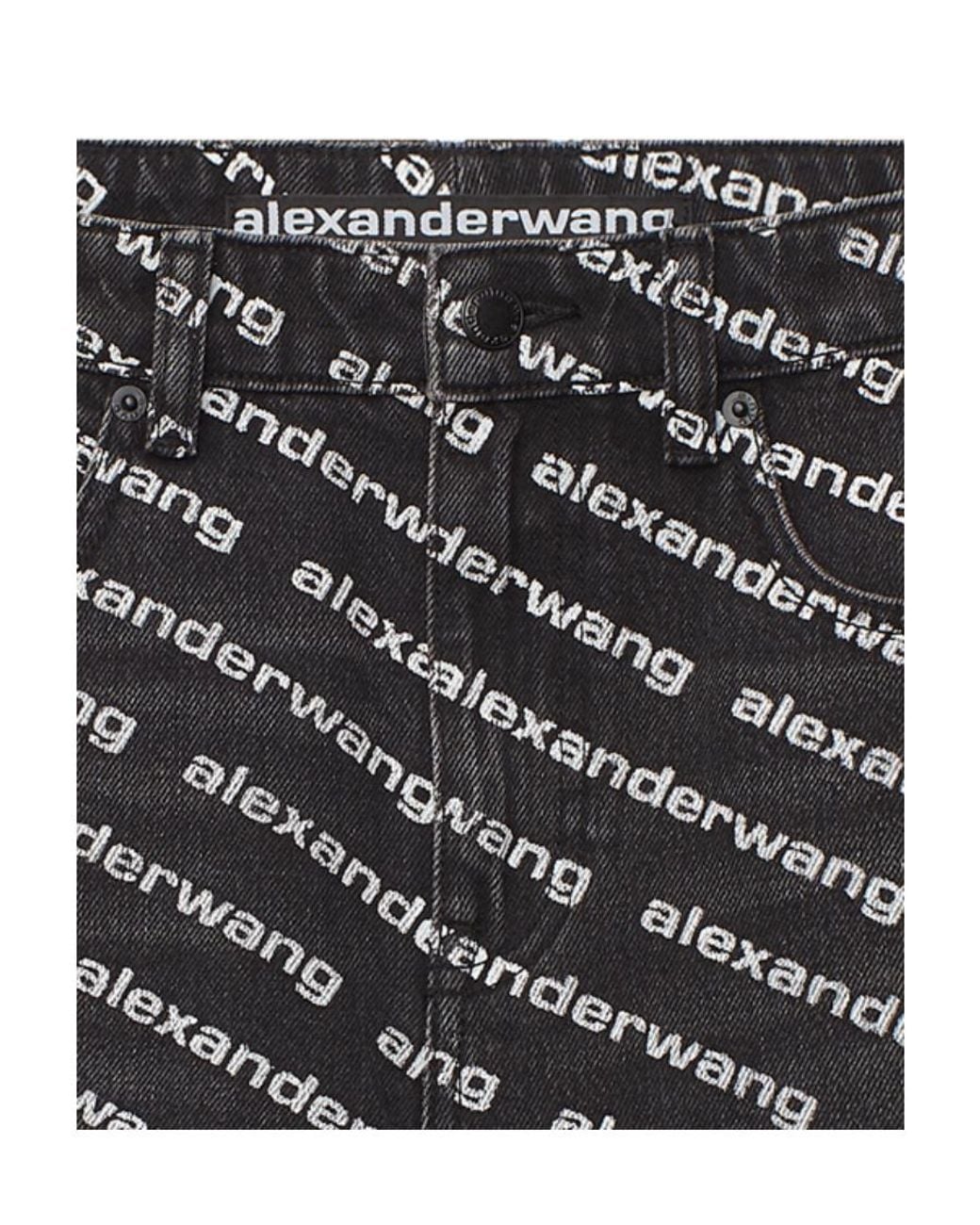 Alexander Wang Gray Bite Logo Shorts