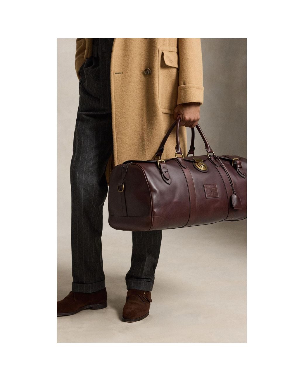 Polo Ralph Lauren Brown Large Cowhide Tote Bag for men