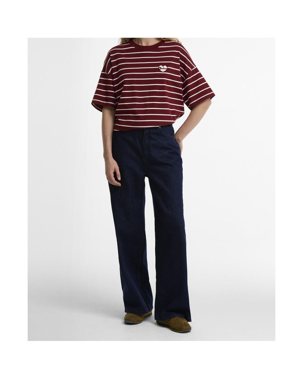 Barbour Red Striped Short-Sleeve Tee