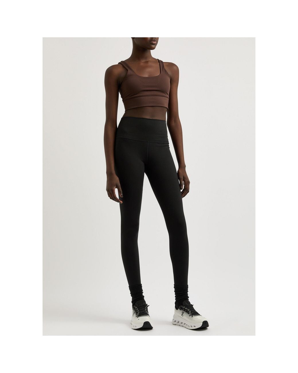 Varley Black Elastic Waist Stretch Pants