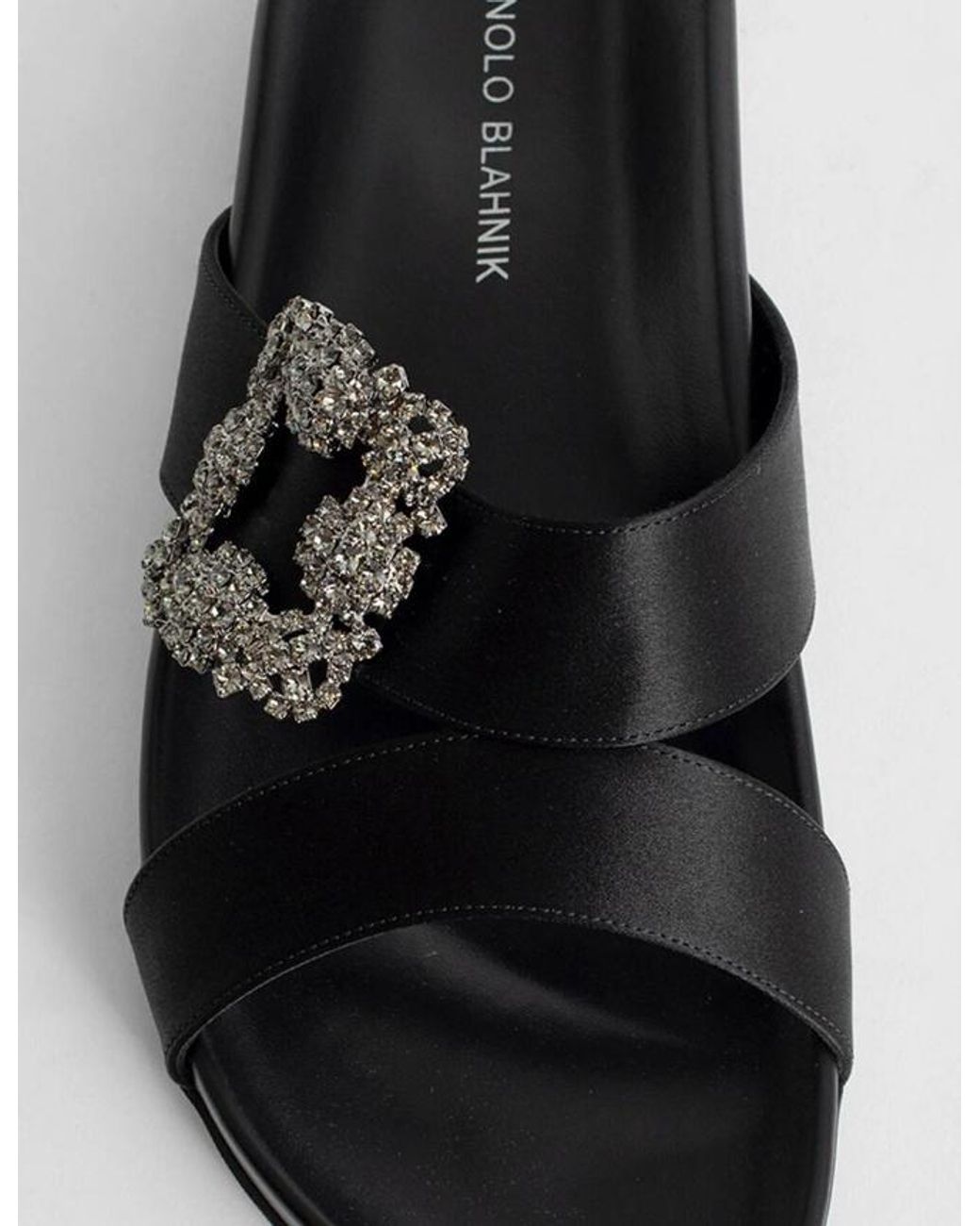 Manolo Blahnik Multicolor Buckle Decorative Slippers